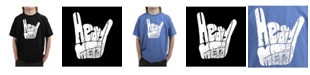 LA Pop Art Big Boy's Word Art T-Shirt - Heavy Metal